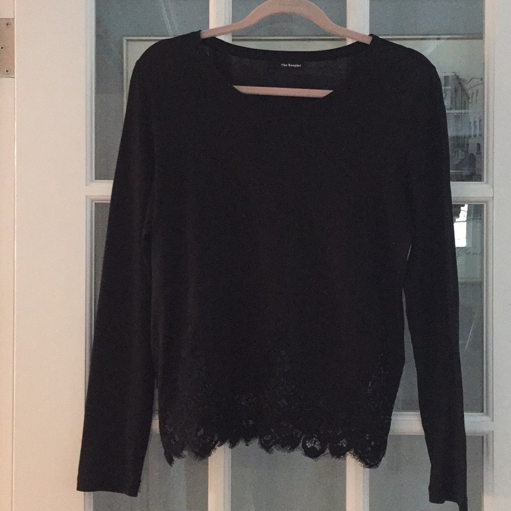 the Kooples black lace cotton top (size 1)
